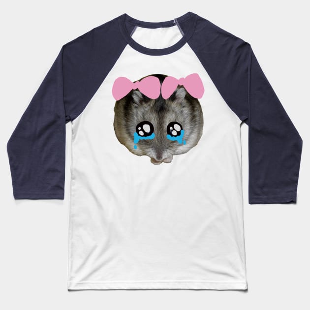 Sad Hamster Baseball T-Shirt by EunsooLee